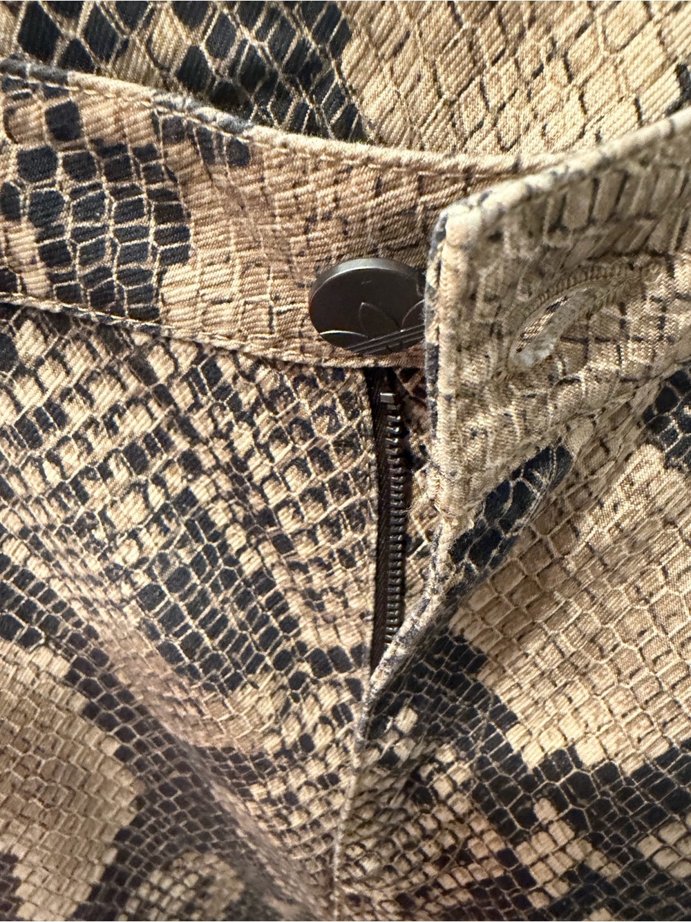 NWT Adidas Originals Snake Print Denim Pants 27x32 | Streetwear Statement - Picture 9 of 10